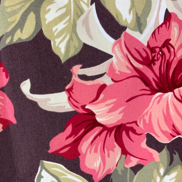 The Limited sz 4 Floral Skirt A Line Brown Pink - Picture 2 of 4